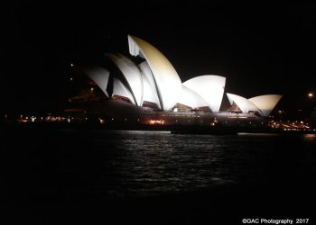 Sydney Opera House at night, NSW, Australia