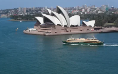 Sydney Opera House with ferry, Australia