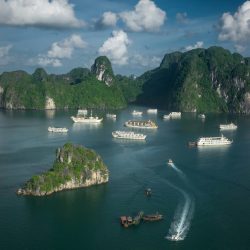 filipe-freitas-DTPWYhYTBg0-unsplash Boats in Ha Long Bay as view from Ti Top Island viewpoint