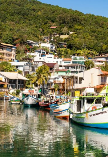 Fishing Boats docked in harbour. Florianópolis, Santa Catarina, Brasil